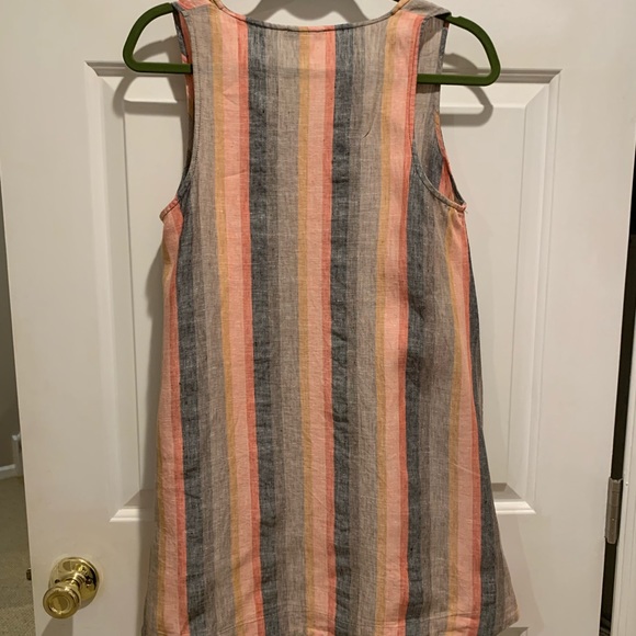 Pure Navy Linen Sleeveless Top - Picture 3 of 4